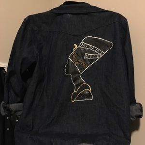Hand Painted Nefertiti Shirt